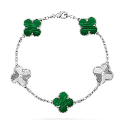 [Royal Top] CLOVER 5 MOTIF MALACHITE BRACELET COLLECTION