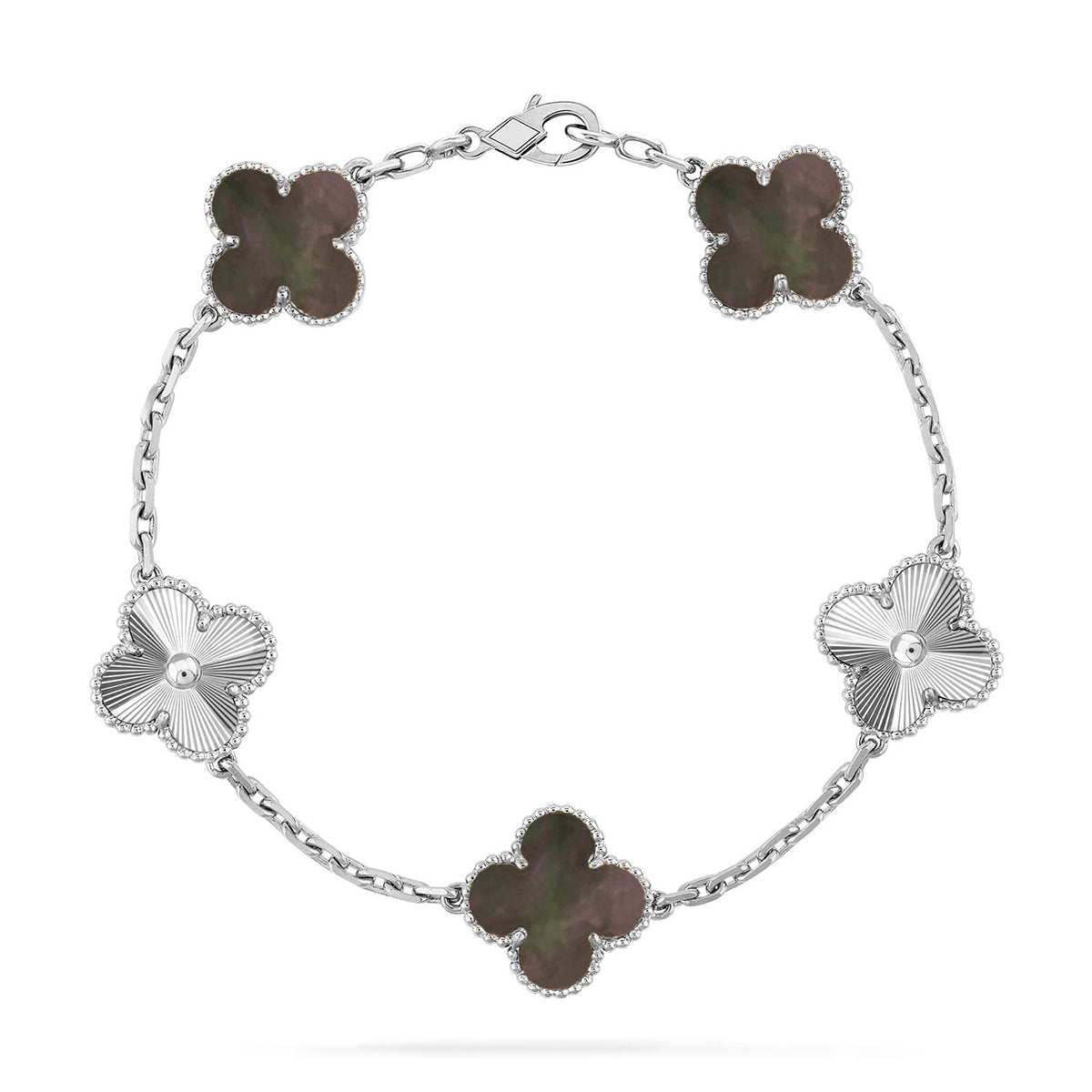 [Royal Top] CLOVER 5 MOTIF GRAY MOP BRACELET COLLECTION