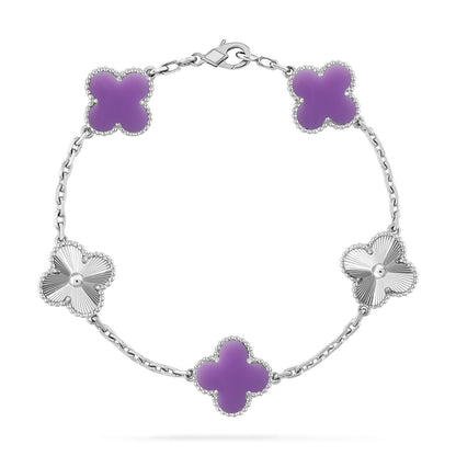 [Royal Top]CLOVER 5 MOTIF LIGHT PURPLE BRACELET COLLECTION