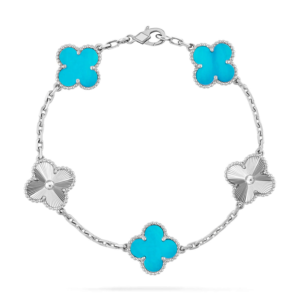 [Royal Top] CLOVER 5 MOTIF TURQUOISE BRACELET COLLECTION