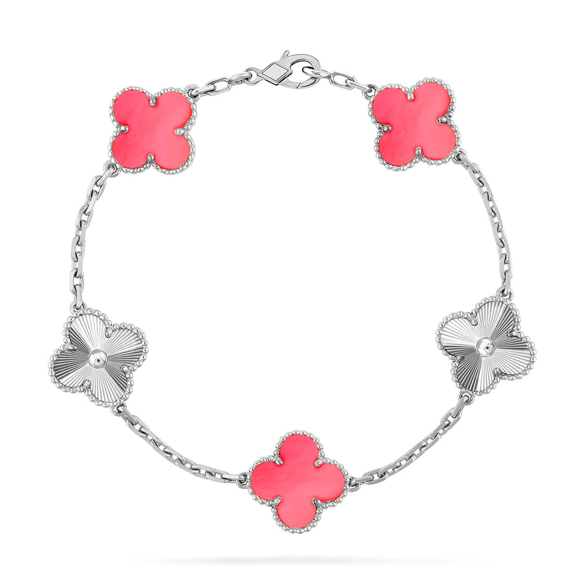[Royal Top] CLOVER 5 MOTIFS  PINK MOP BRACELET COLLECTION