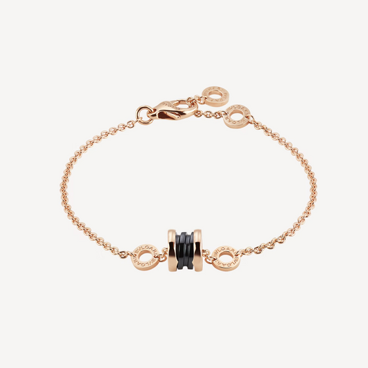 [Royal Top]ZERO 1 SOFT PINK GOLD AND BLACK CERAMIC BRACELET