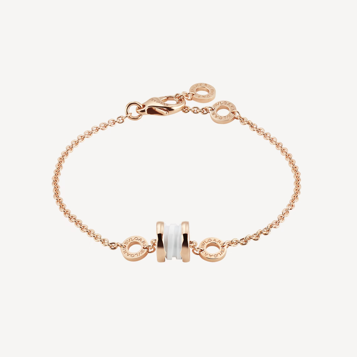 [Royal Top]ZERO 1 SOFT PINK GOLD AND WHITE CERAMIC BRACELET
