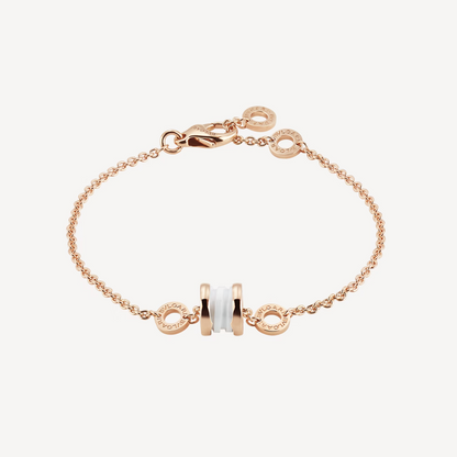 [Royal Top]ZERO 1 SOFT PINK GOLD AND WHITE CERAMIC BRACELET