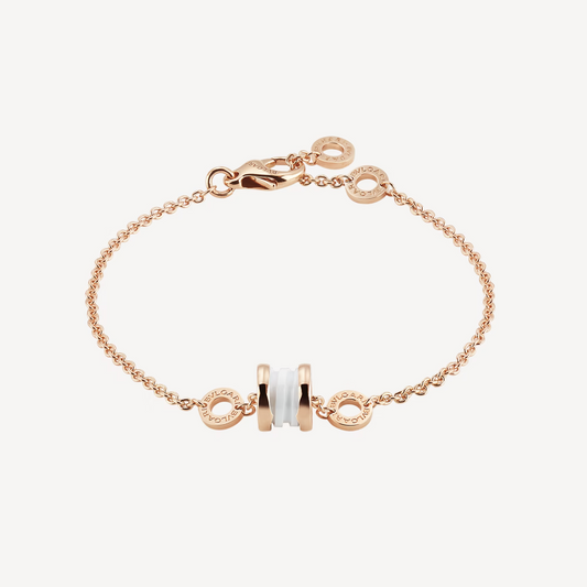 [Royal Top]ZERO 1 SOFT PINK GOLD AND WHITE CERAMIC BRACELET