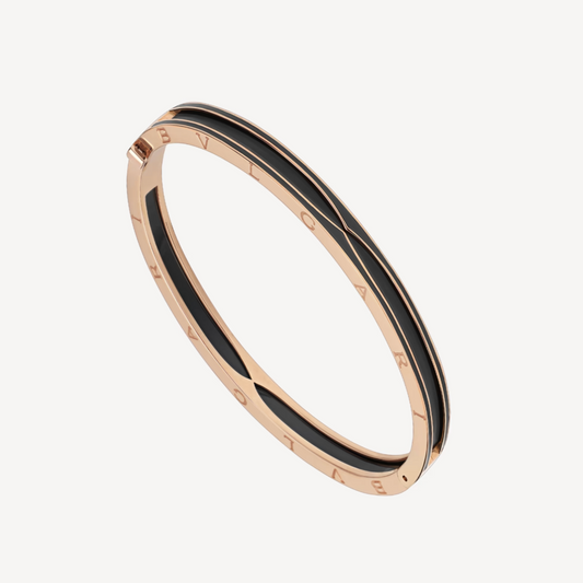 [Royal Top]ZERO 1 PINK GOLD WITH MATTE BLACK CERAMIC BRACELET