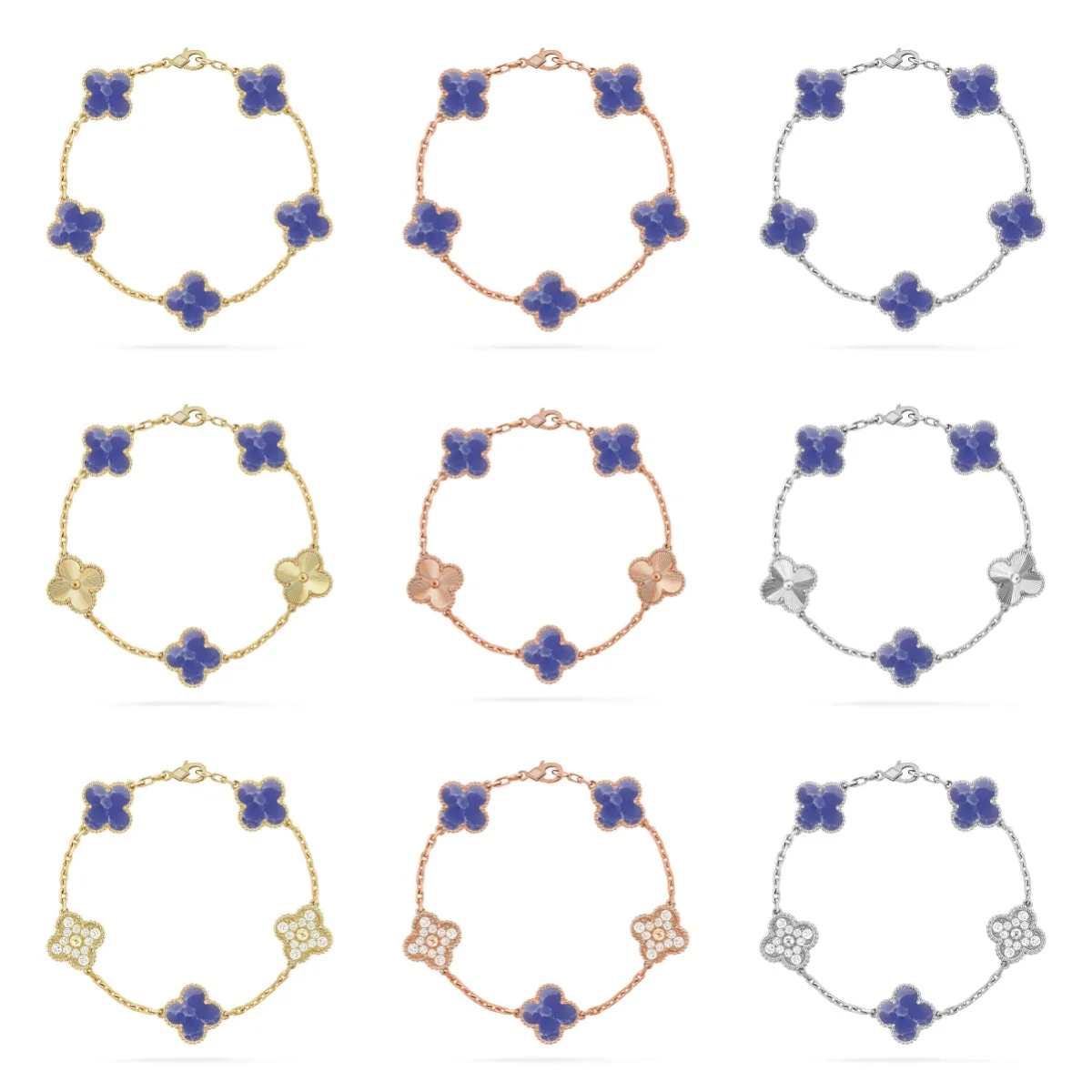 [Royal Top]CLOVER 5 MOTIF BLUE VEINS BRACELET COLLECTION