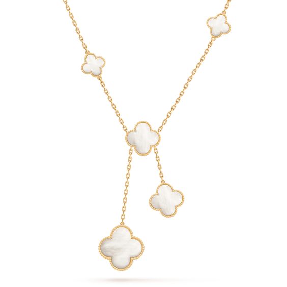 [Royal Top]CLOVER MOTHER OF PEARL NECKLACE 6 MOTIF