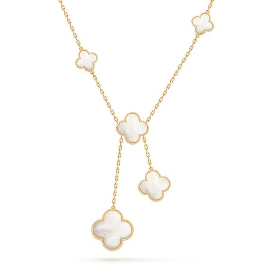 [Royal Top]CLOVER MOTHER OF PEARL NECKLACE 6 MOTIF