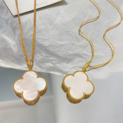 [Royal Top]CLOVER 25MM MOP LARGE PENDANT NECKLACE