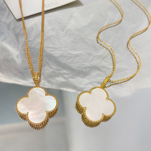 [Royal Top]CLOVER 25MM MOP LARGE PENDANT NECKLACE