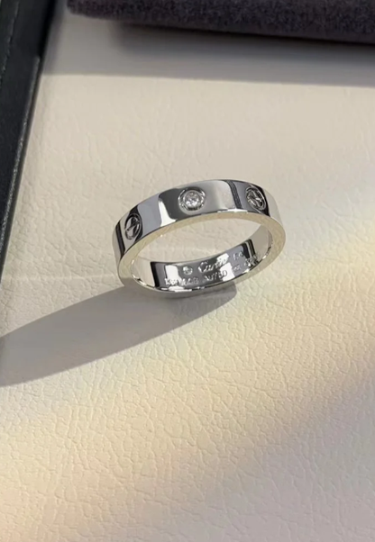 [Royal Top]LOVE RING 4MM 1 DIAMOND SILVER