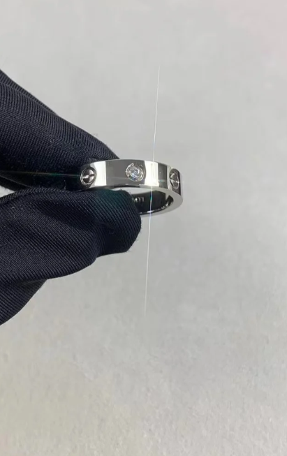 [Royal Top]LOVE RING 4MM 1 DIAMOND SILVER