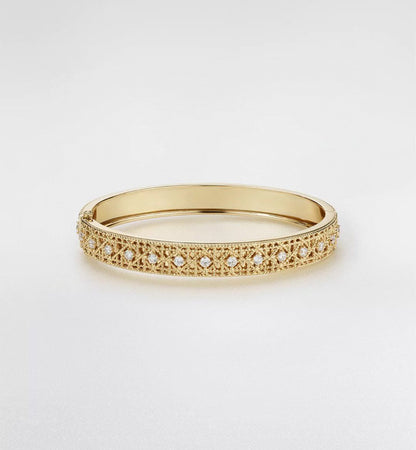 [Royal Top]2026 WOVEN-PATTERN BRACELET SET WITH FULL DIAMOND INLAY THREE-COLORS