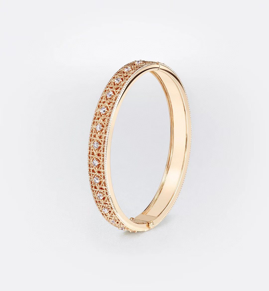 [Royal Top]2026 WOVEN-PATTERN BRACELET SET WITH FULL DIAMOND INLAY THREE-COLORS