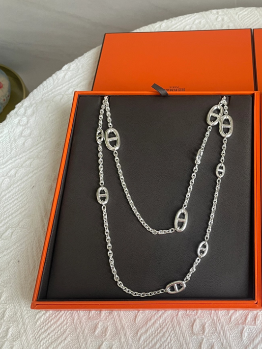 [Royal Top]Classic Silver Sweater Chain
