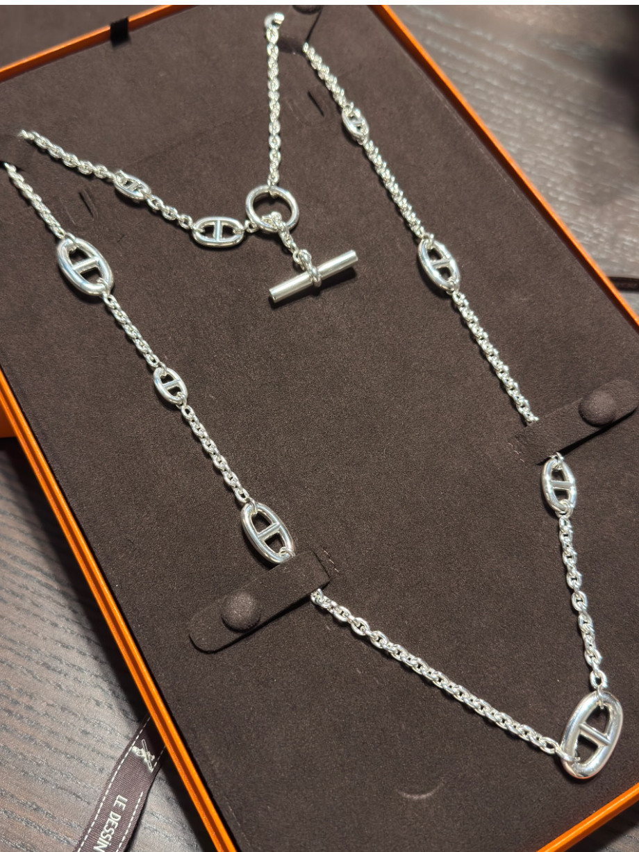 [Royal Top]Classic Silver Sweater Chain