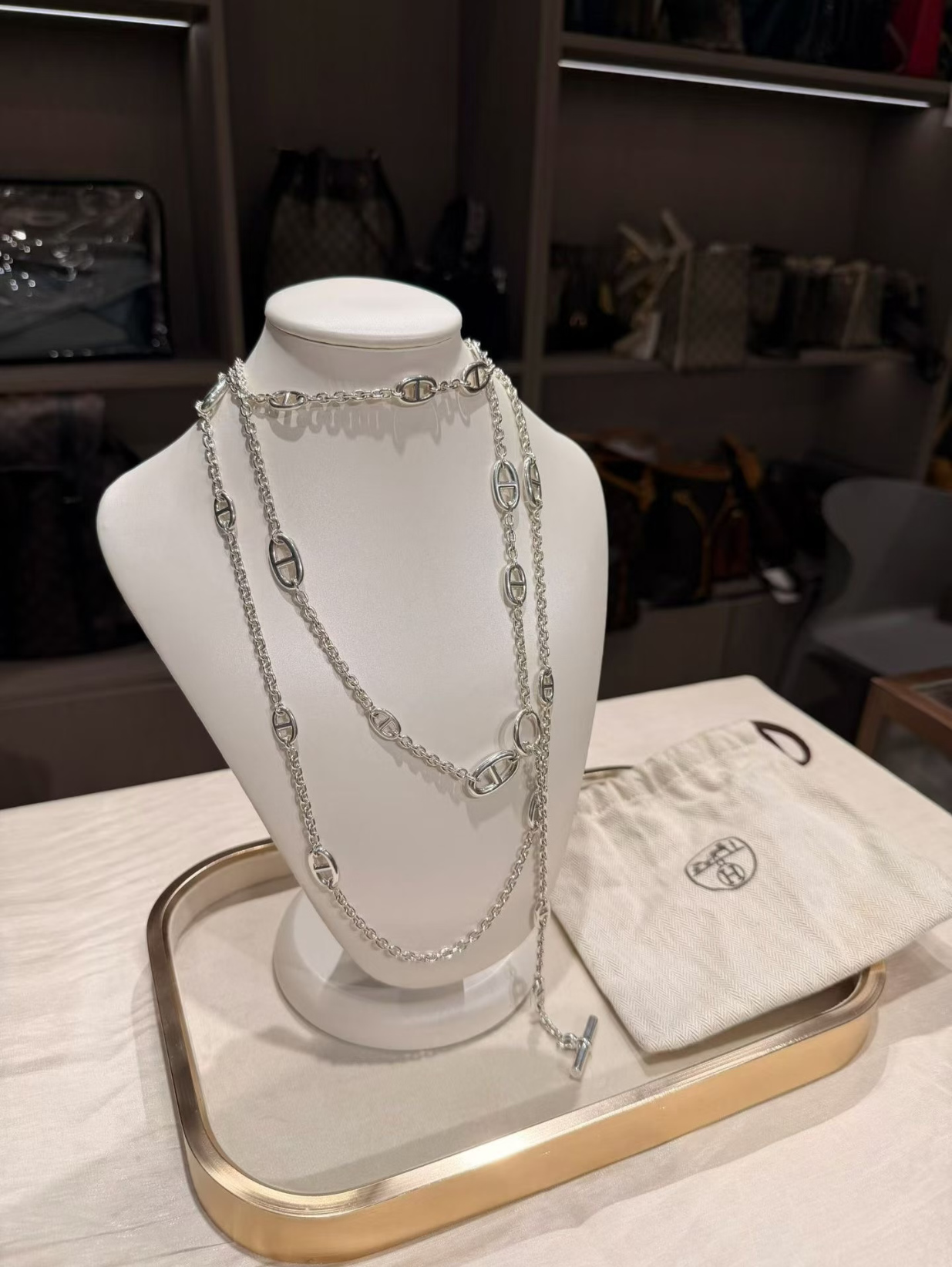 [Royal Top]Classic Silver Sweater Chain