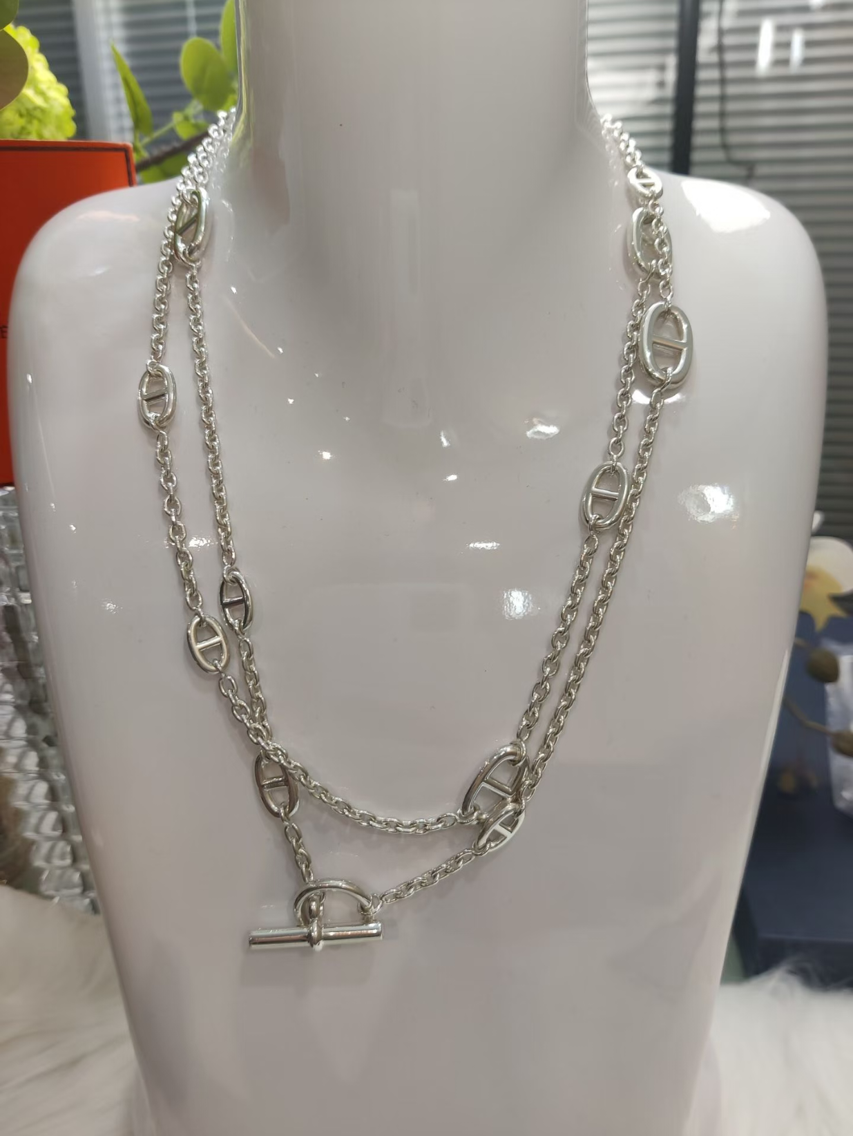 [Royal Top]Classic Silver Sweater Chain