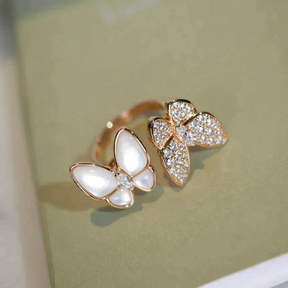 [Royal Top]TWIN BUTTERFLY DIAMOND MOP RING