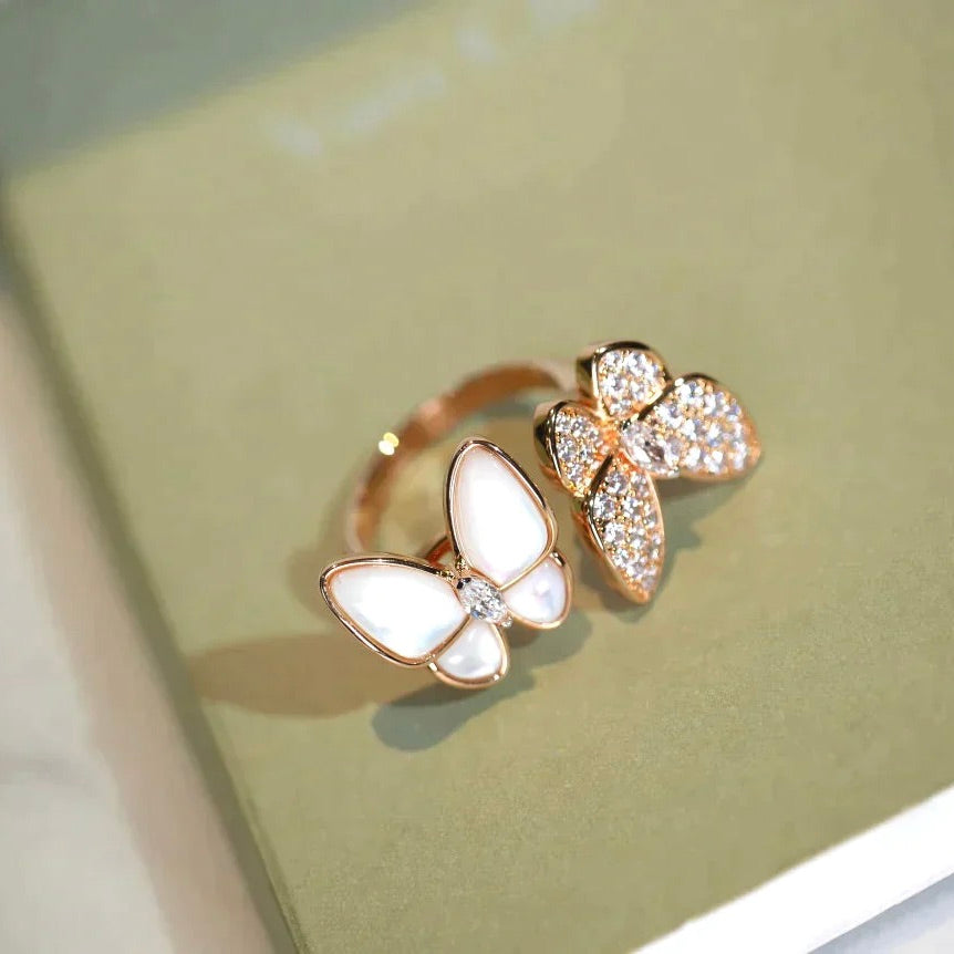 [Royal Top]TWIN BUTTERFLY DIAMOND MOP RING