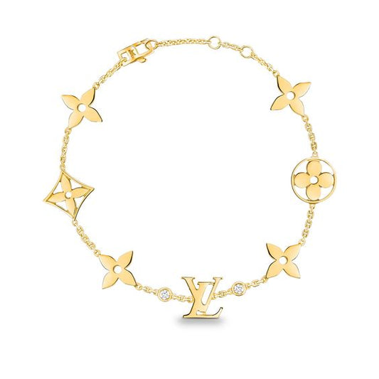 [Royal Top]STAR AND SUN 7 MOTIFS GOLD BRACELET