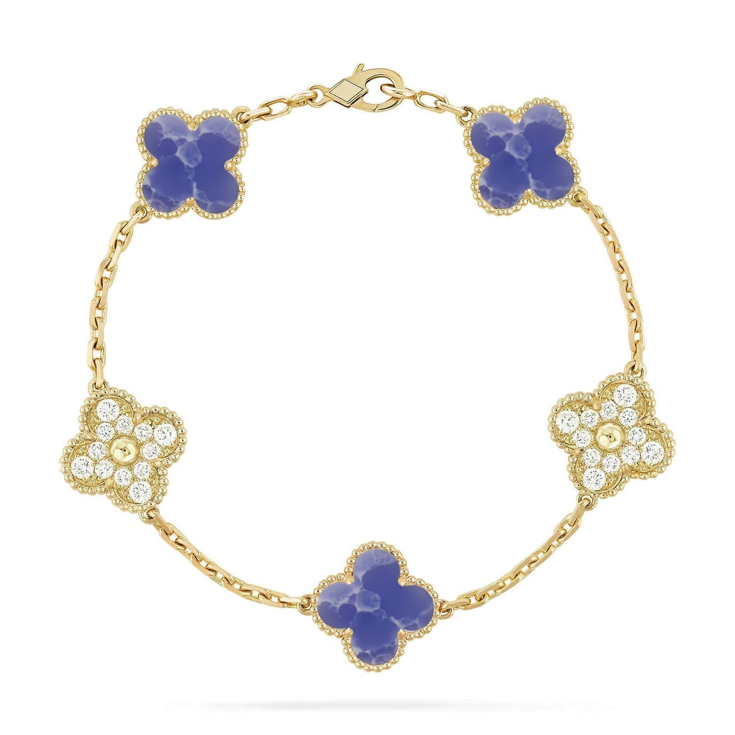 [Royal Top]CLOVER 5 MOTIF BLUE VEINS BRACELET COLLECTION