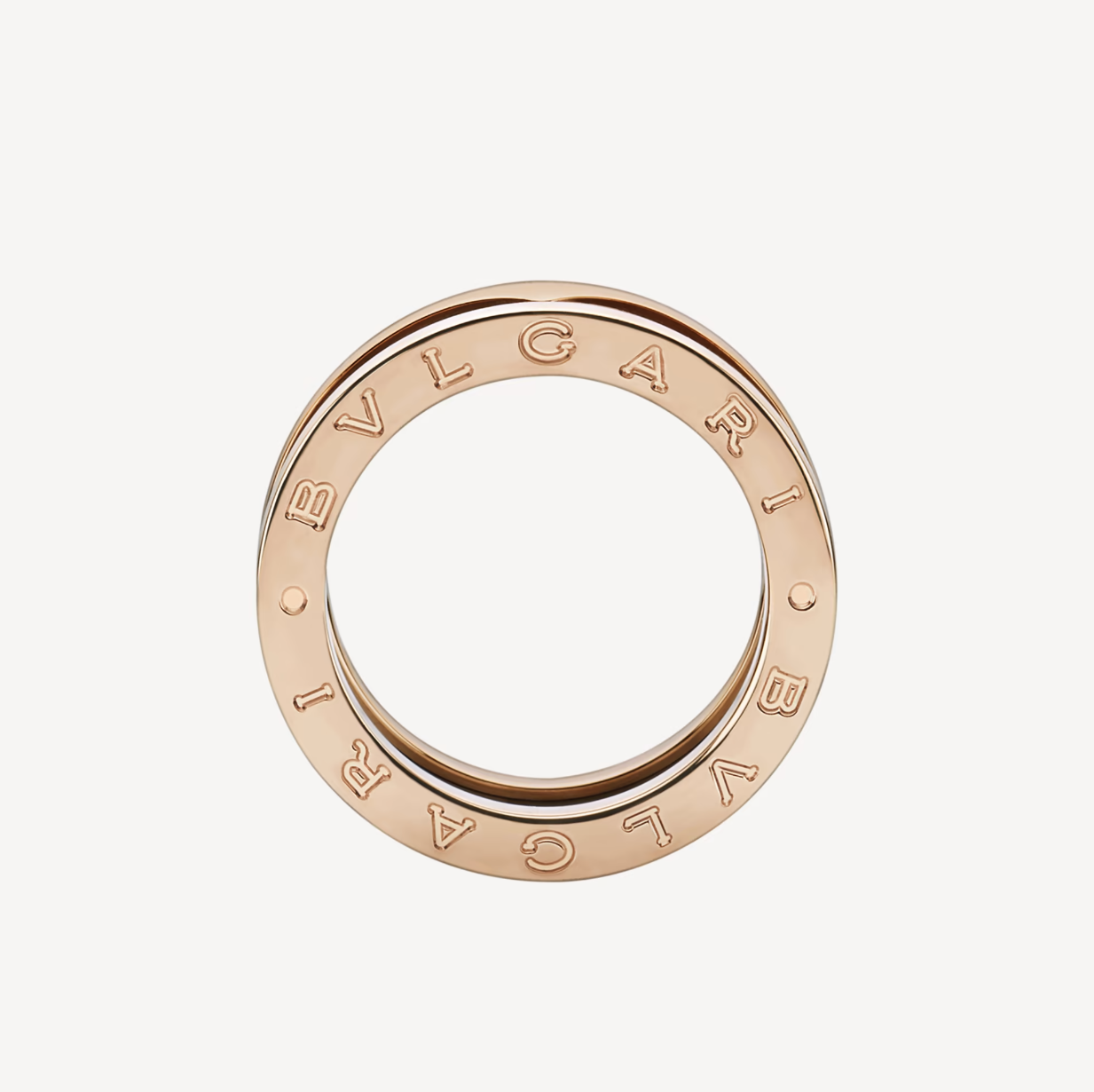 [Royal Top]ZERO 1 TWO-BAND LOOPS AND BLACK CERAMIC PINK GOLD RING