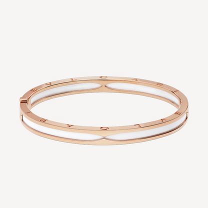 [Royal Top]ZERO 1 PINK GOLD WITH WHITE CERAMIC BRACELET