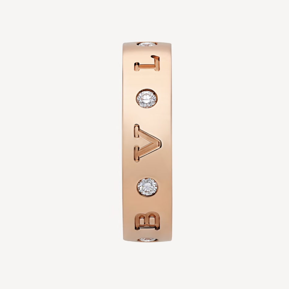 [Royal Top]ZERO 1 ESSENTIAL PINK GOLD BAND WITH DIAMONDS RING