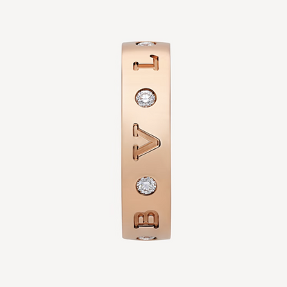[Royal Top]ZERO 1 ESSENTIAL PINK GOLD BAND WITH DIAMONDS RING