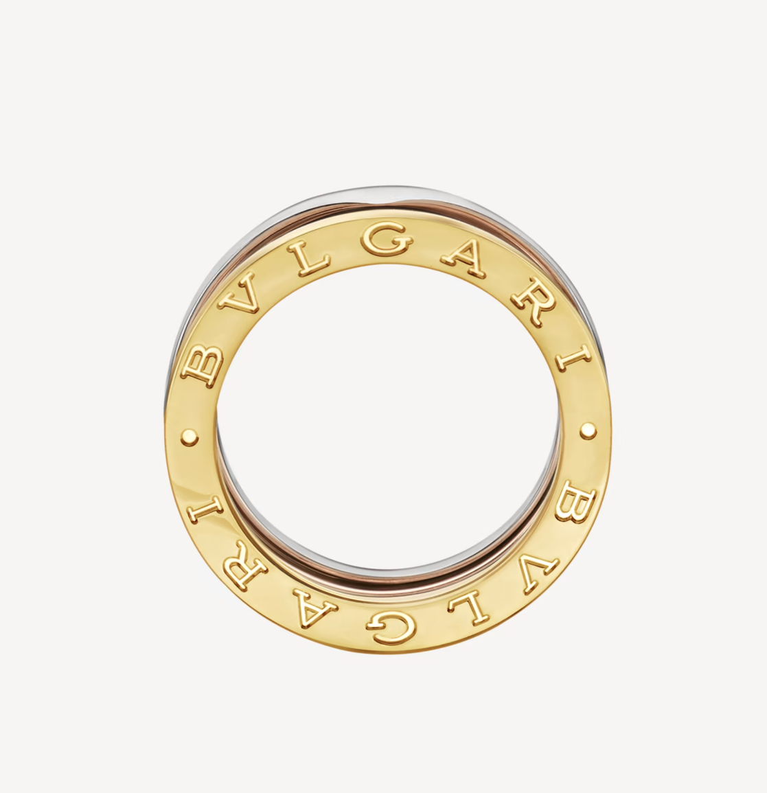 [Royal Top]ZERO 1 THREE-BAND ROSE WHITE AND YELLOW RING