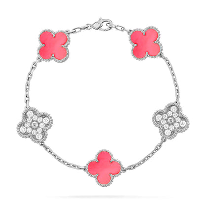 [Royal Top] CLOVER 5 MOTIFS  PINK MOP BRACELET COLLECTION