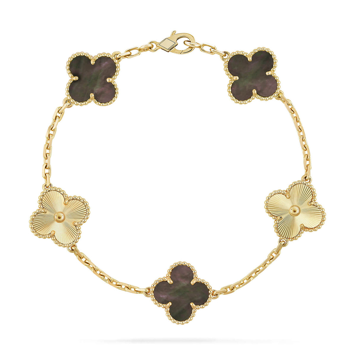 [Royal Top] CLOVER 5 MOTIF GRAY MOP BRACELET COLLECTION