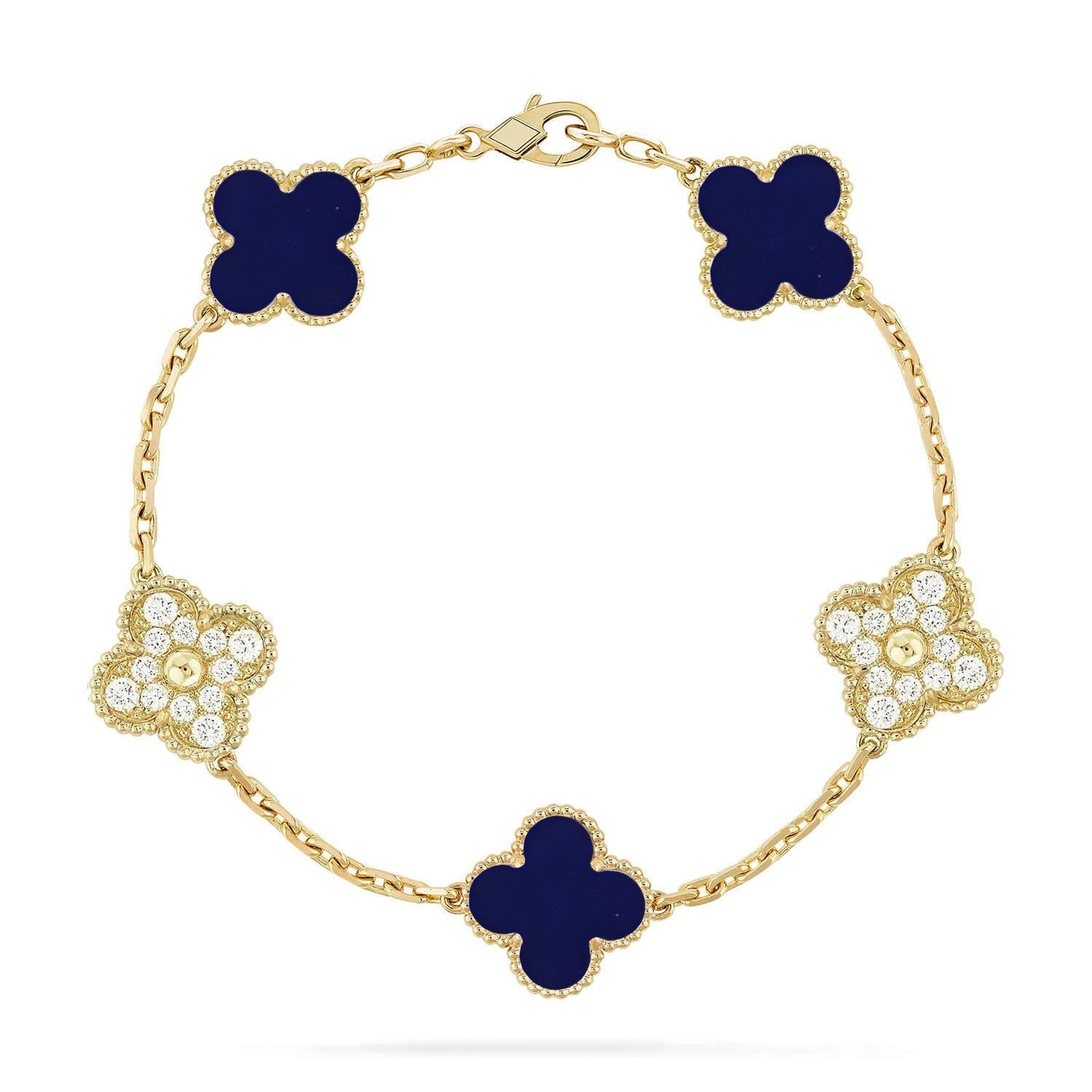 [Royal Top]CLOVER 5 MOTIF LAPIS LAZULI BRACELET COLLECTION