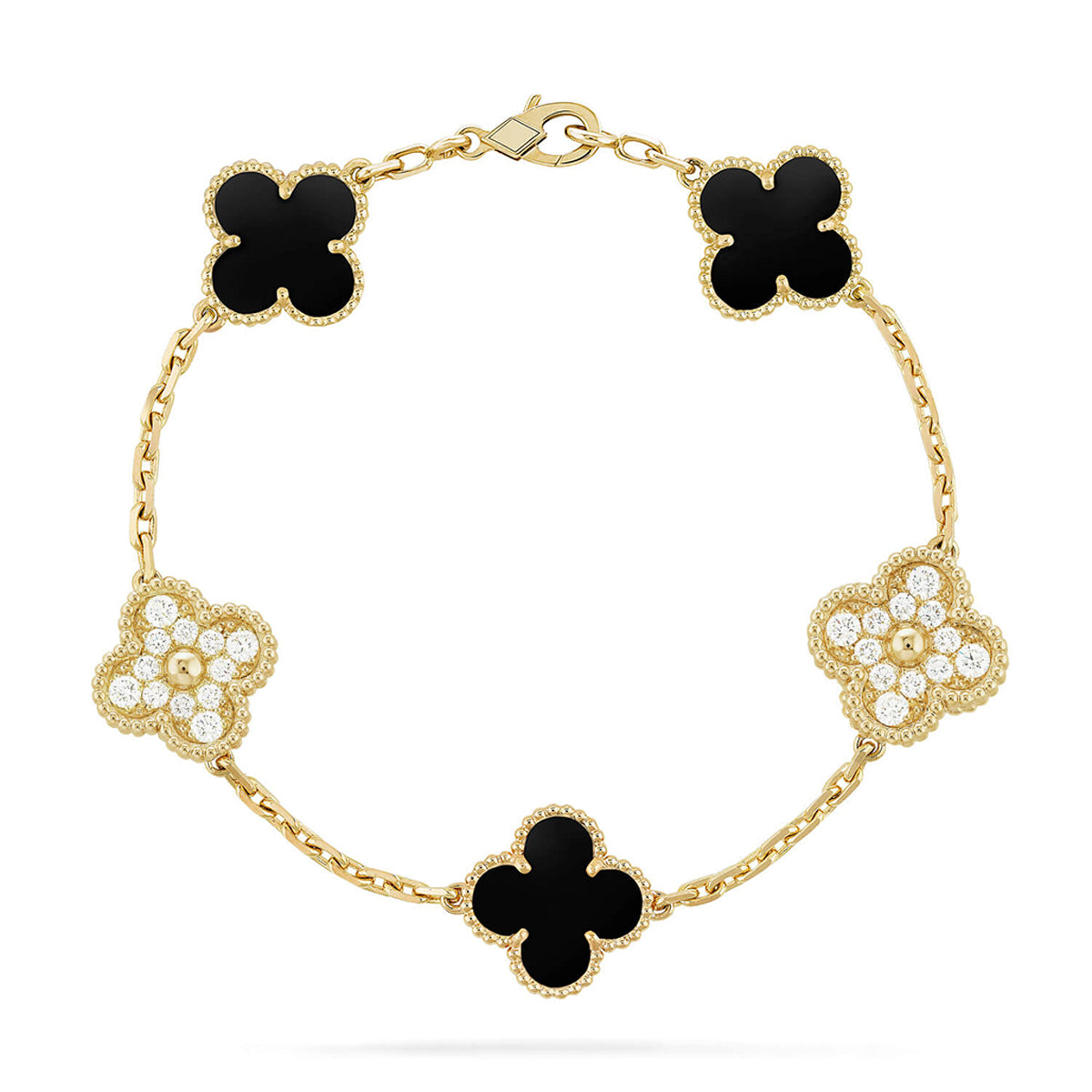 [Royal Top] CLOVER 5 MOTIF ONYXS BRACELET COLLECTION
