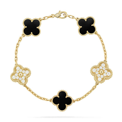 [Royal Top] CLOVER 5 MOTIF ONYXS BRACELET COLLECTION