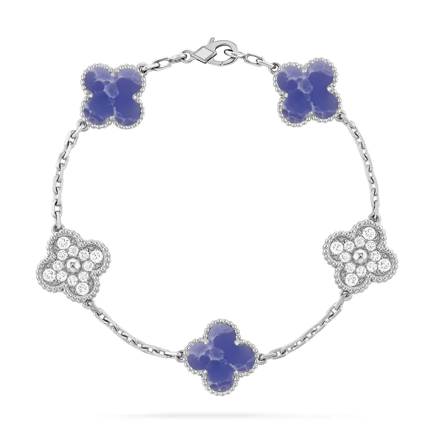[Royal Top]CLOVER 5 MOTIF BLUE VEINS BRACELET COLLECTION