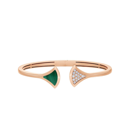 [Royal Top]DREAM BRACELET OPEN MALACHITE PINK GOLD