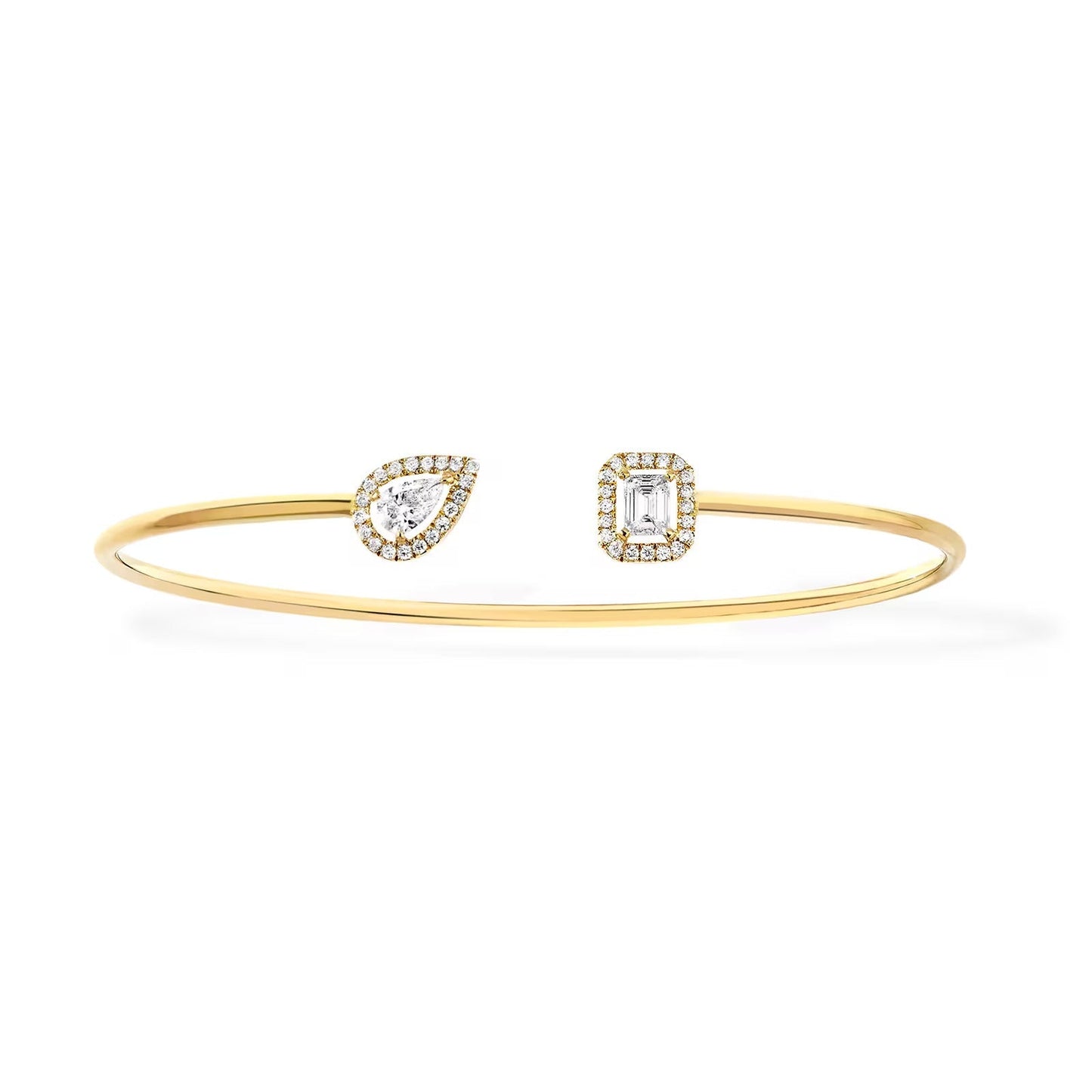 [⭐JeweliWhal]JONC FLEX MY TWIN TOI & MOI SILVER DIAMOND BRACELET