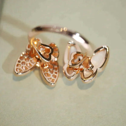 [Royal Top]TWIN BUTTERFLY DIAMOND MOP RING