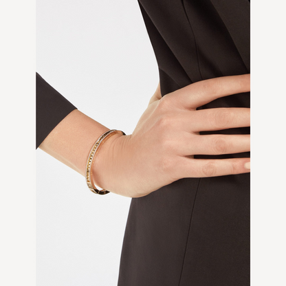 [Royal Top]ZERO 1 SPIRAL AND PAVED DIAMOND GOLD BRACELET