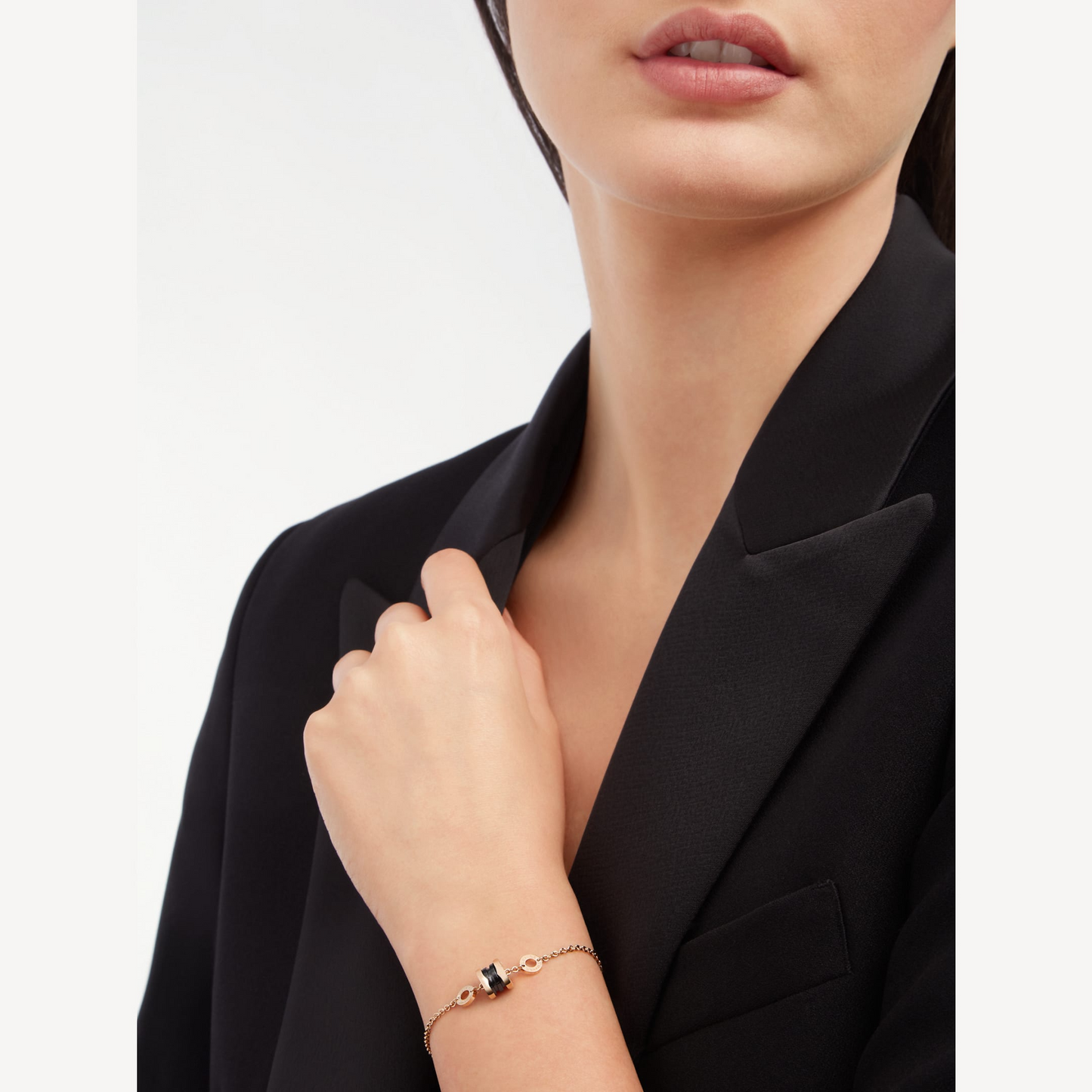 [Royal Top]ZERO 1 SOFT PINK GOLD AND BLACK CERAMIC BRACELET