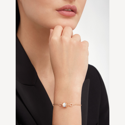 [Royal Top]ZERO 1 SOFT PINK GOLD AND WHITE CERAMIC BRACELET