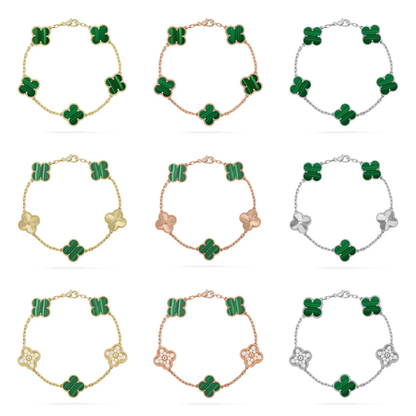 [Royal Top] CLOVER 5 MOTIF MALACHITE BRACELET COLLECTION
