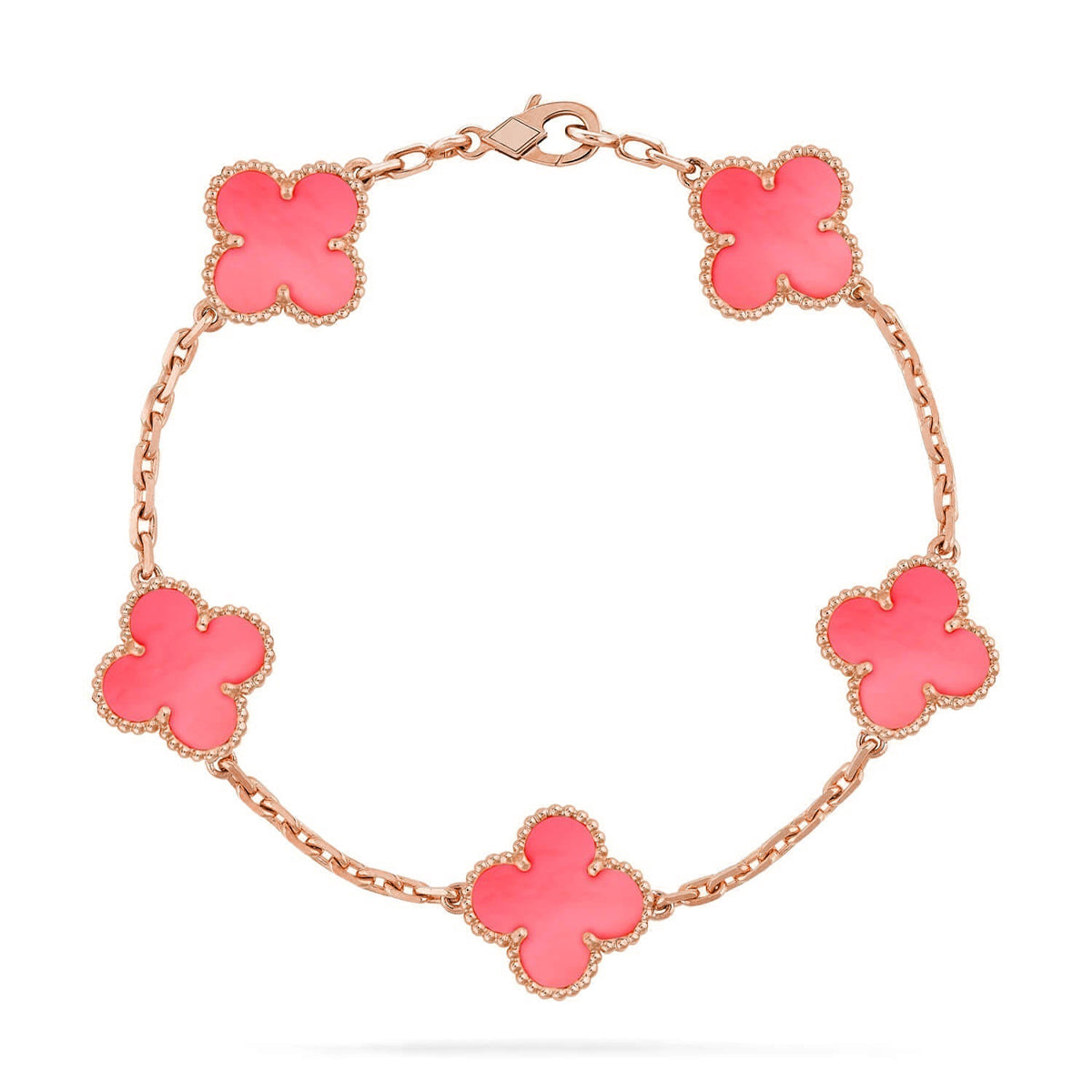 [Royal Top] CLOVER 5 MOTIFS  PINK MOP BRACELET COLLECTION