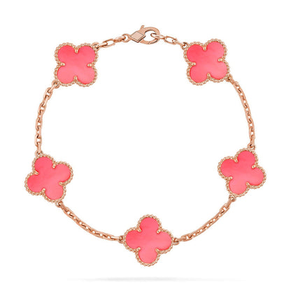 [Royal Top] CLOVER 5 MOTIFS  PINK MOP BRACELET COLLECTION