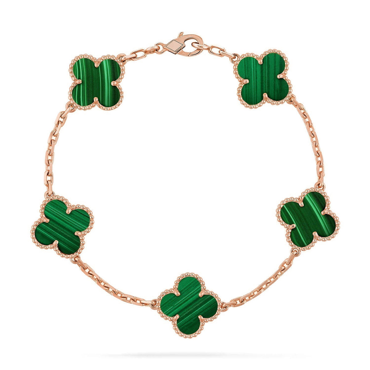 [Royal Top] CLOVER 5 MOTIF MALACHITE BRACELET COLLECTION