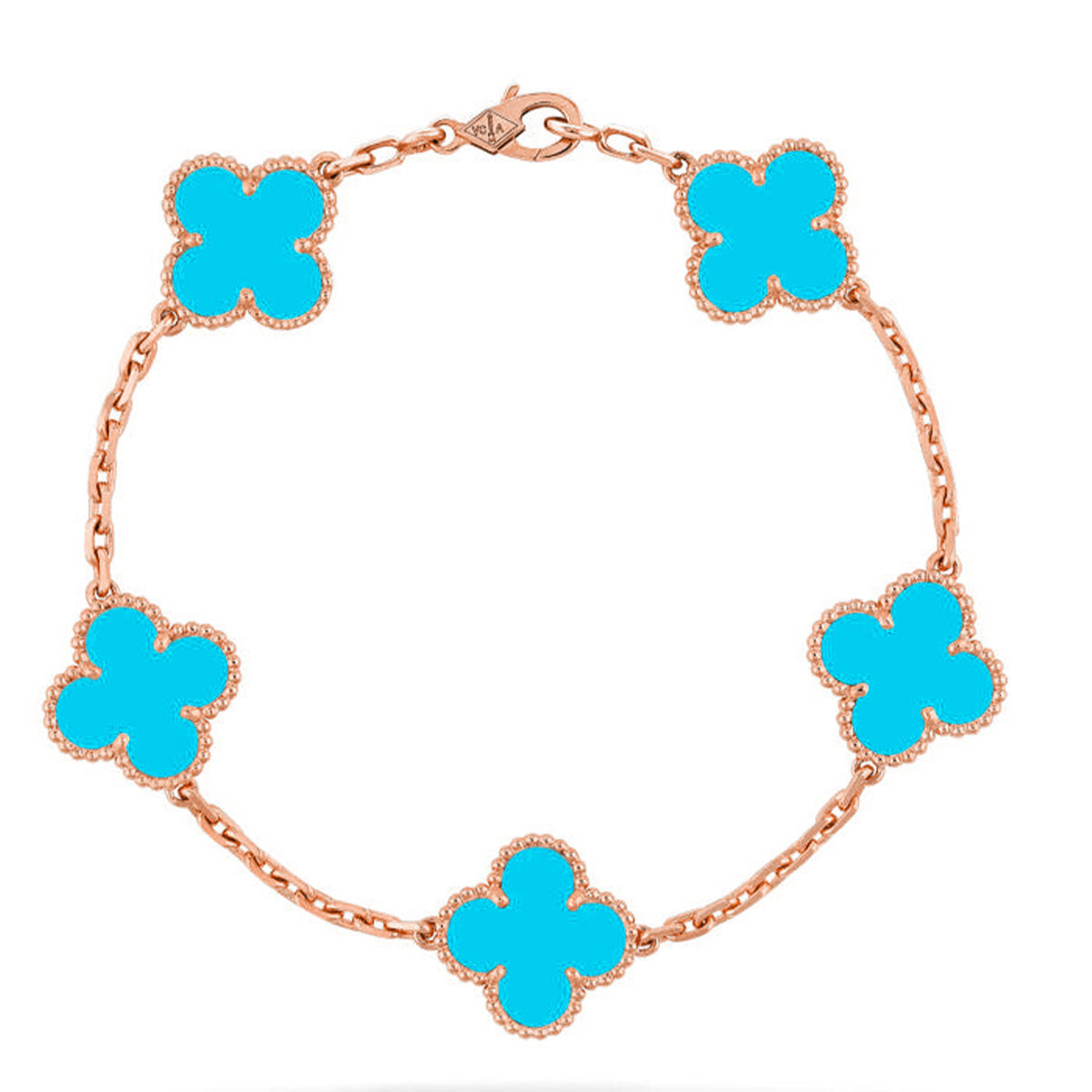 [Royal Top] CLOVER 5 MOTIF TURQUOISE BRACELET COLLECTION