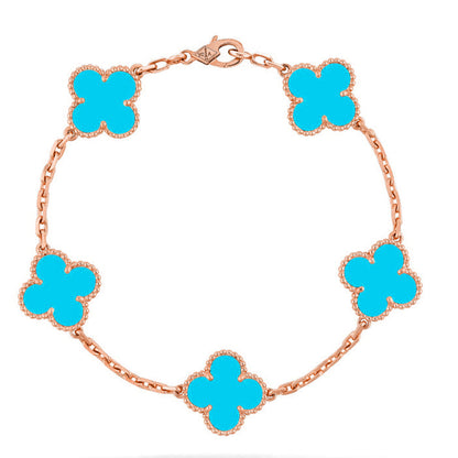 [Royal Top] CLOVER 5 MOTIF TURQUOISE BRACELET COLLECTION